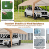 10' x 20' Heavy Duty Carport Car Canopy Portable Garage Car Shelter Outdoor Storage Tent with Removable Sidewalls & 2 Roll-up Zippered Doors