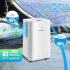 32 Pints Portable Dehumidifier 2000 Sq. Ft Basement Dehumidifier for Home Office with Auto Defrost, Drain Hose & 24H Timer