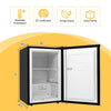 Small Upright Freezer 3 Cu.Ft Mini Compact Freezer with Reversible Stainless Steel Door & Removable Shelves for Home Office Apartment