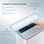 60-Pint Portable Dehumidifier 4000 Sq. Ft Dehumidifier for Home & Basements with 3-Color Digital Display & Auto Manual Drainage