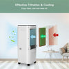 4-in-1 Portable Evaporative Air Cooler Bladeless Cooling Fan with 12L Water Tank 4 Ice Boxes & Remote Control