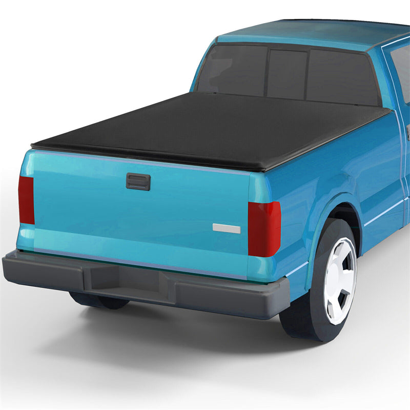 6.4FT Soft Roll-up Tonneau Cover Weatherproof Truck Bed Cover for 02-18 Dodge Ram 1500, 19-23 Ram 1500 Classic Only, 03-23 Dodge Ram 2500/3500