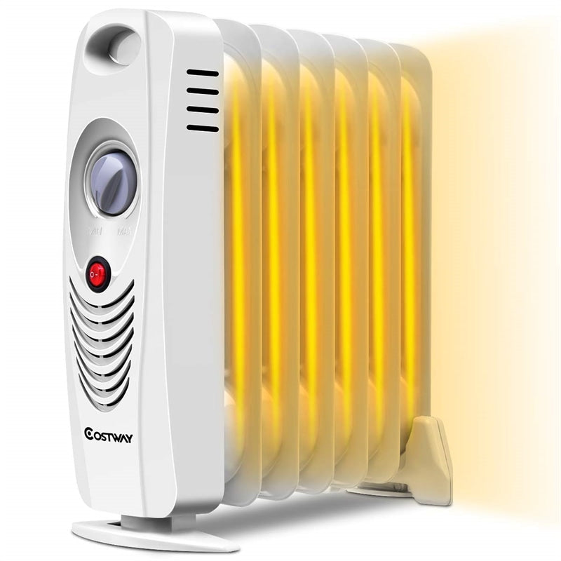 700W Oil Filled Radiator Portable Heater Electric Space Heater with Adjustable Thermostat & Overheat Protections