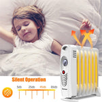 700W Oil Filled Radiator Portable Heater Electric Space Heater with Adjustable Thermostat & Overheat Protections