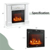 32" Electric Fireplace with Mantel TV Stand 1400W Freestanding Fireplace Heater with Remote Control