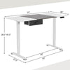 Electric Standing Desk 55" x 28" Height Adjustable Desk Sit-Stand Computer Workstation with Storage Drawer & USB Charging Port