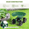 Heavy Duty Rolling Garden Cart Adjustable Height Garden Stool Cart with 360° Swivel Seat & Wheels