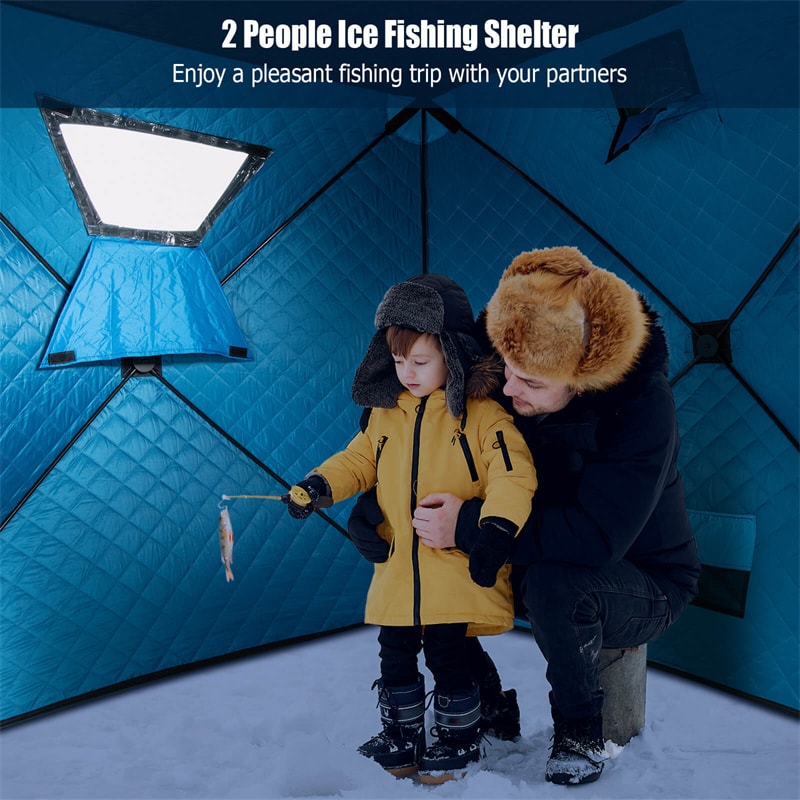 Bestoutdor Pop-up 2-Person Ice Fishing Shelter Insulated Ice Tent Sale