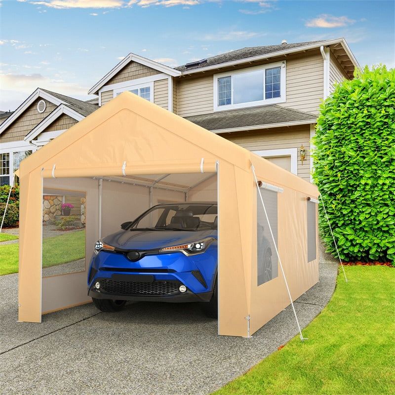 10' x 20' Heavy Duty Carport Car Canopy Portable Garage Car Shelter Outdoor Storage Tent with Removable Sidewalls