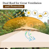 10' x 10' Outdoor Gazebo Double Roof Metal Gazebo Patio Gazebo Canopy with Netting Curtain & Heavy Duty Steel Frame for Garden Yard