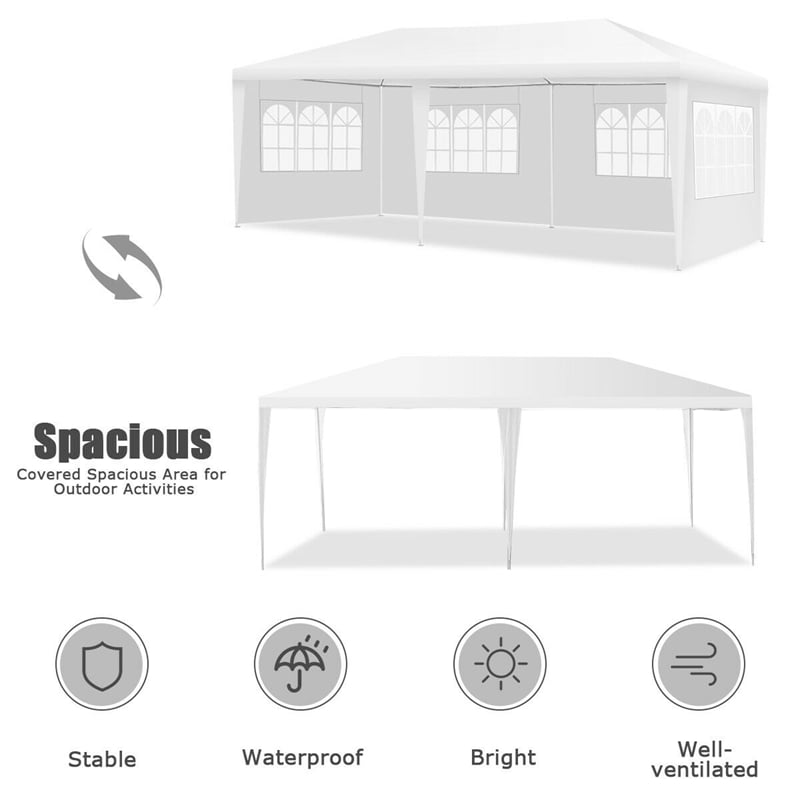 10' x 20' Canopy Tent Party Wedding Tent Canopy Gazebo Pavilion Event Tent For Outdoor Use