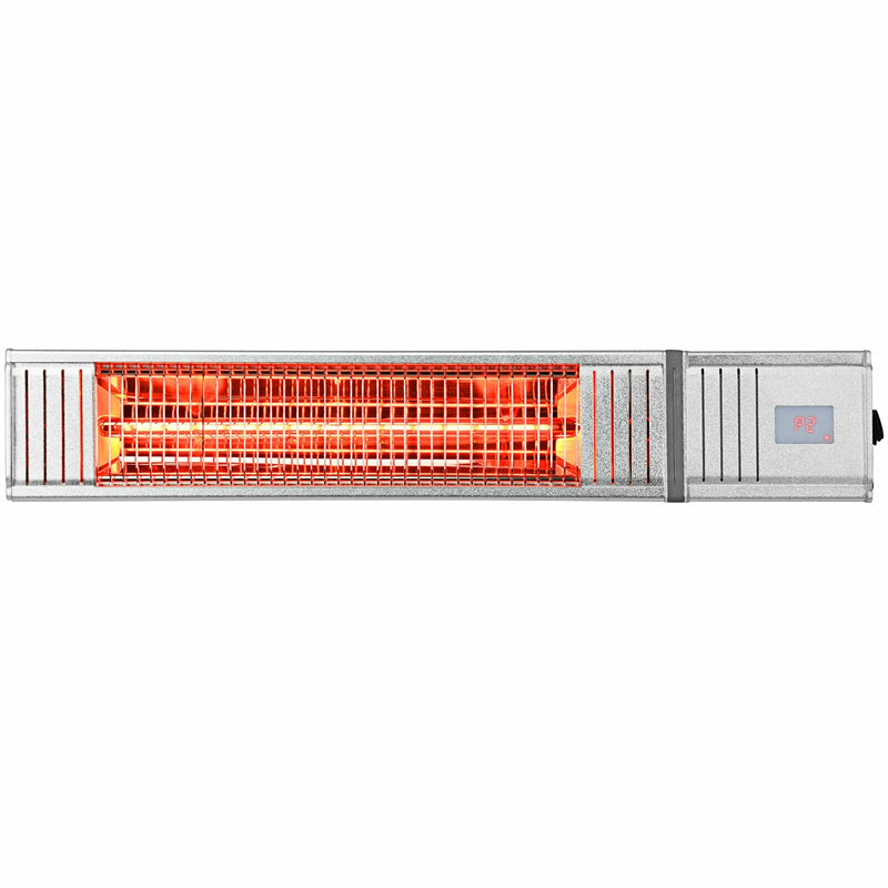 1500W Wall-Mounted Infrared Patio Heater with 9-Level Adjustable Remote Control 24H Timer