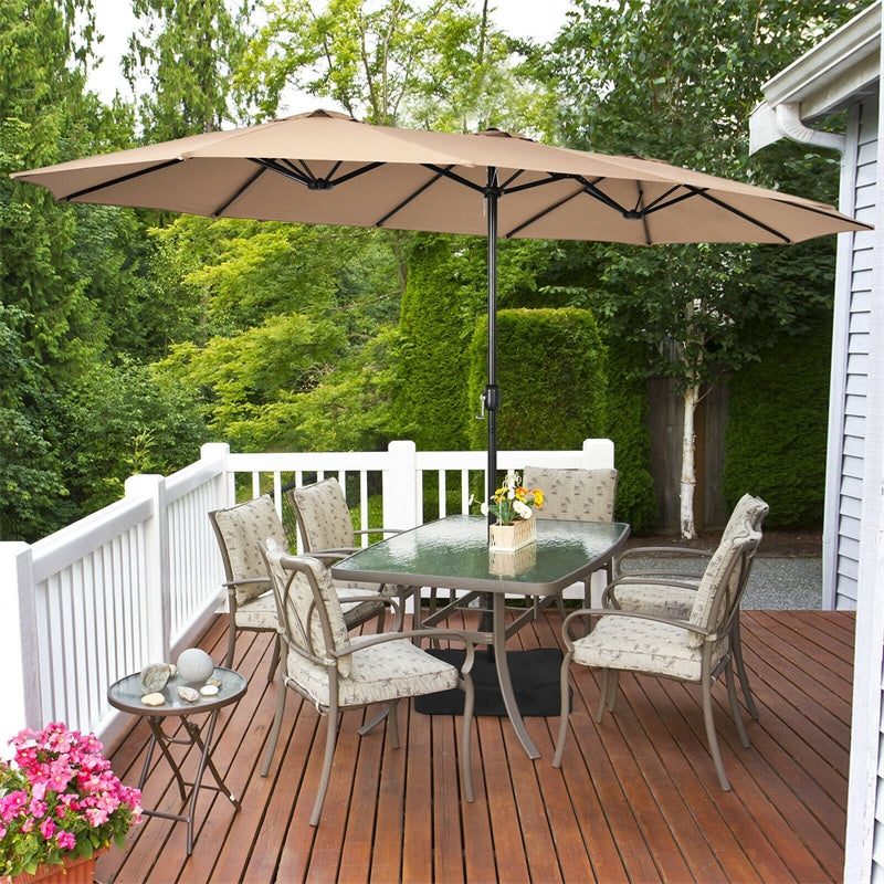 Outdoor umbrella top set
