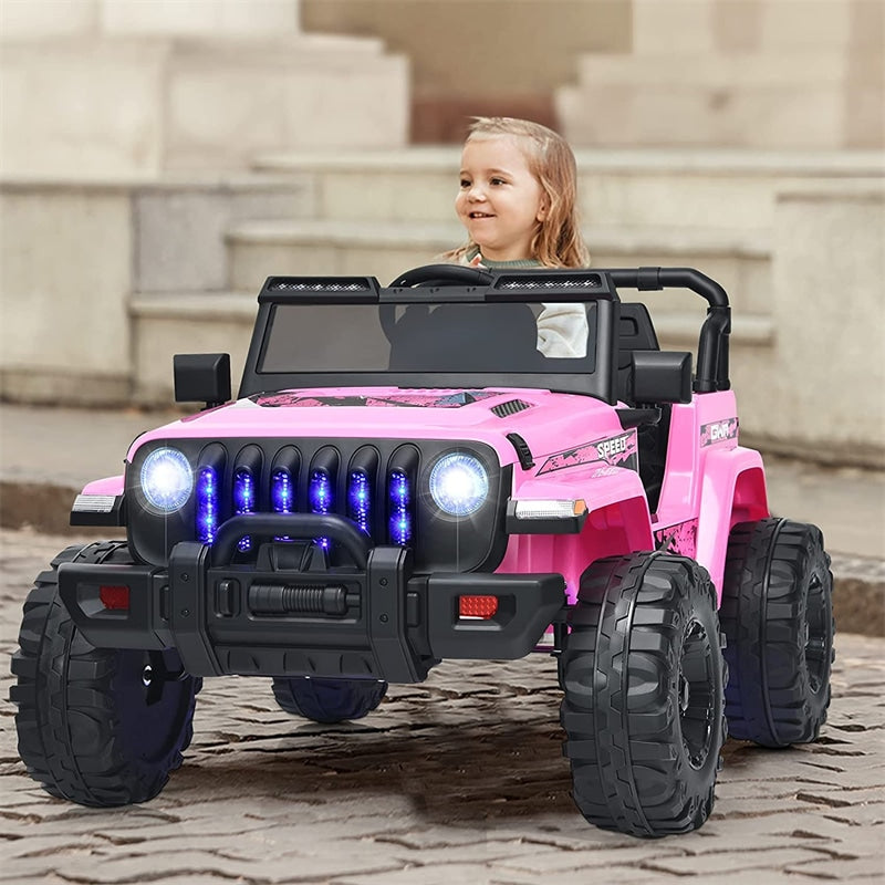 Kids Ride on Car Truck 2-Seater 12V Battery Powered Electric Car with Remote Control & LED Lights
