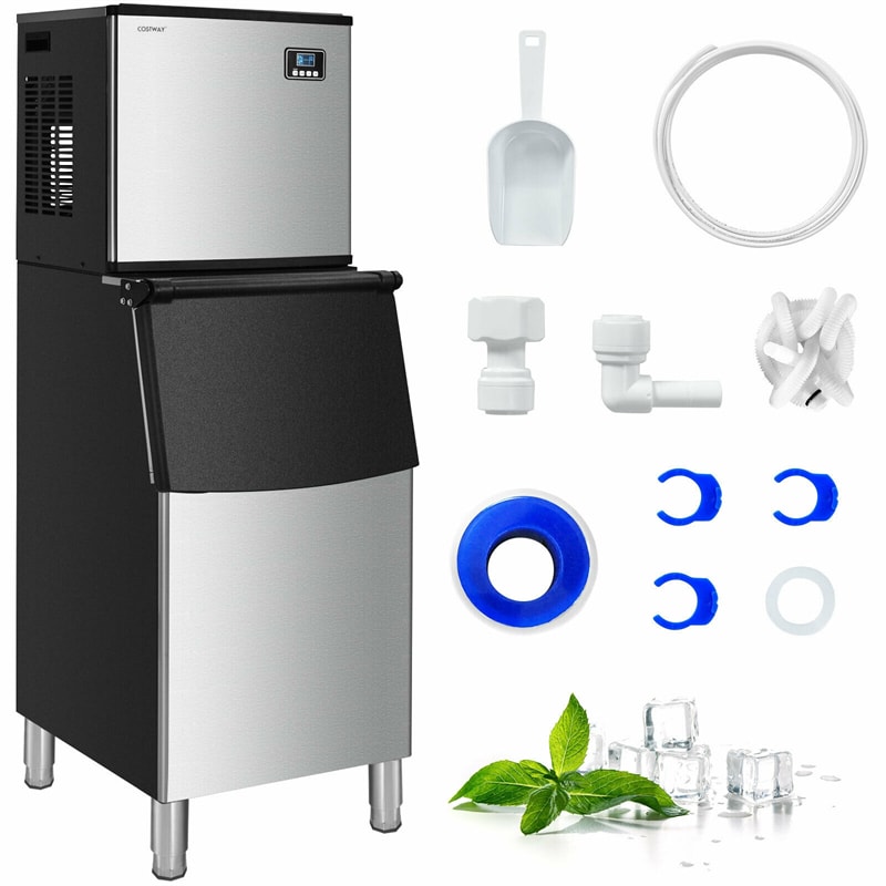  Ice Maker Small Household Ice Maker Commercial Mini Milk Tea  Shop Fully Automatic Square Ice Cube Making Machine Ice Maker Machine :  Appliances
