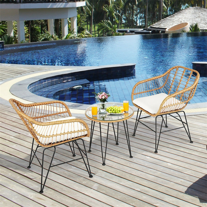 Cushioned bistro set hot sale