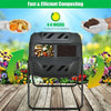 43 Gallon Outdoor Dual Rotating Chamber Compost Tumbler with Sliding Door & Gloves