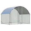 6.2ft Metal Chicken Coop Walk-in Chicken Run Dome Poultry Cage Galvanized Outdoor Hen Run House Rabbits Cage with Waterproof Cover