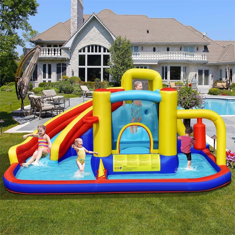 Inflatable pool castle sale
