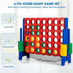 Giant 4-to-Score Game Set 4-in-A-Row Jumbo Game Set with 42 Chess Pieces & Net Storage