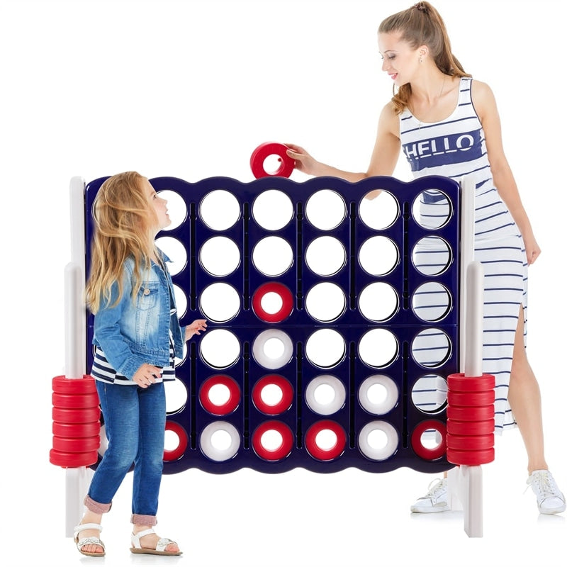 Jumbo 4-to-Score Giant 4-in-A-Row Game Outdoor Indoor Connect Four Game for Kids & Adults