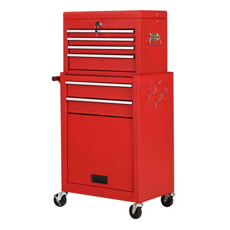 6-Drawer Rolling Tool Chest High Capacity Tool Storage Cabinet Toolbox Orginizer with Wheels
