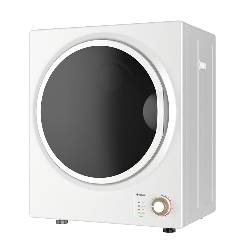 110V Electric Compact Tumble Dryer Wall Mounted Portable Clothes Dryer with Stainless Steel Tub