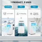 10000 BTU Portable Air Conditioner 3-in-1 AC Unit Fan Dehumidifier Combo with Remote Control & Window Kit