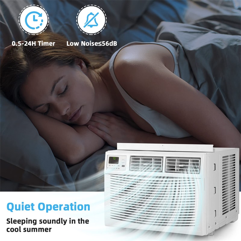 10000 BTU Quiet Window Air Conditioner Energy Efficient Electronic AC Unit Cools 450 Sq.Ft with Cool, Dry, Fan, Auto, ECO Mode & Remote Control
