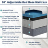 10 Inch Twin XL Adjustable Bed Mattress 3D Transformable Cutting Foam Mattress Cool Gel Infused & Bamboo Charcoal Memory Foam Mattress