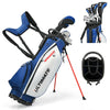 10 Pieces Men's Complete Golf Clubs Set Right Hand Golf Club Package Set Includes Alloy Driver & Stand Bag