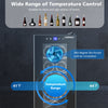 10" Wine Cooler Refrigerator 12 Bottle Compressor Wine Cellar Freestanding Built-in Mini Wine Fridge with Double-Layer Door & LED Lights