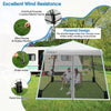 10x10 FT Outdoor Pop Up Canopy Patio Instant Canopy Tent with Netting Mesh Sidewalls & Roller Bag