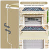 10' x 8' Retractable Patio Awning Aluminum Patio Cover Outdoor Sun Shade Awning with Crank Handle