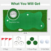 10 x 5FT Golf Putting Green Large Professional Golf Training Mat Indoor Outdoor Golf Putting Practice Mat with Artificial Grass Turf 3 Golf Holes