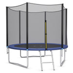 10FT Outdoor Trampoline Bounce Combo All-weather Backyard Trampoline with Safety Enclosure Net Combo & Ladder for Kids Adults