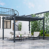 10x13ft Outdoor Retractable Pergola Heavy-Duty Aluminum Large Patio Shelter Pavilion with Sun Shade Canopy