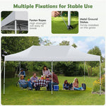 10x20FT Pop-Up Canopy Tent UPF 50+ Outdoor Instant Canopy Sun Shelter with Wheeled Carrying Bag