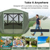 11.5' x 11.5' Pop Up Screen Tent 6-Sided Camping Gazebo Tent Outdoor Instant Canopy Shelter with Netting 2 Wind Clothes & Carry Bag