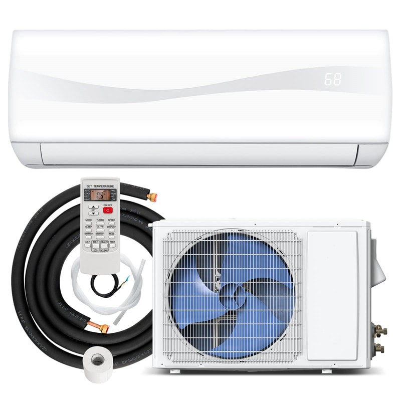 12000 BTU Mini Split Air Conditioner & Heater 20 SEER2 115V Wall-Mounted Ductless AC Unit with Heat Pump & Installation Kit