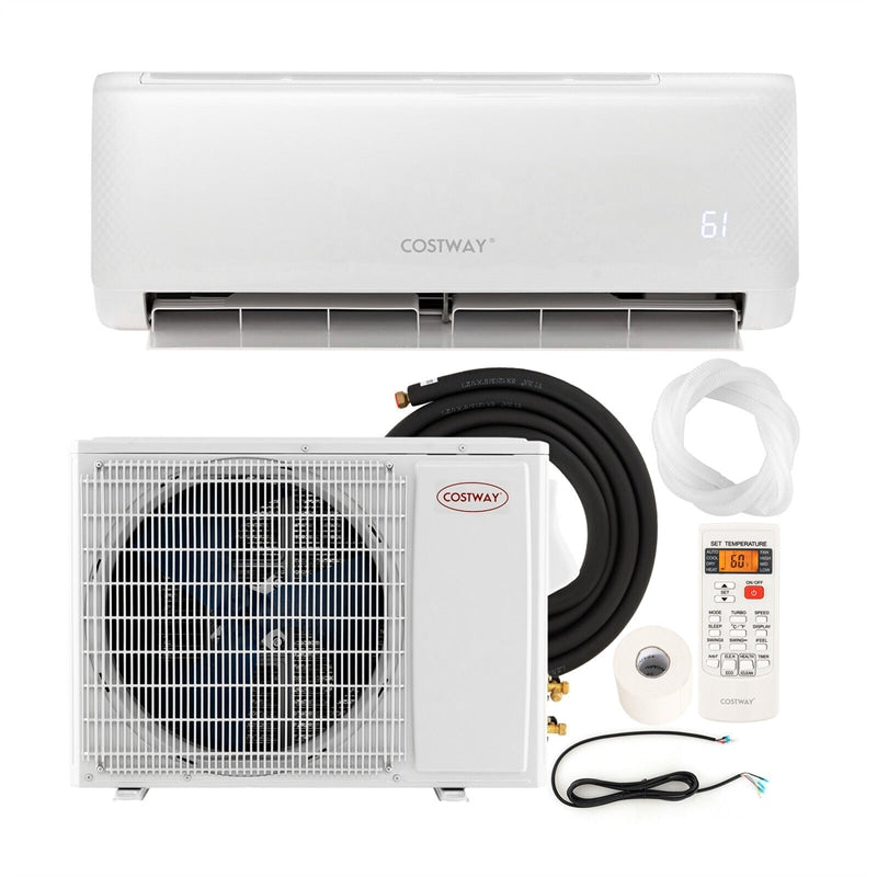 12000 BTU Ductless Mini Split Air Conditioner 21 SEER2 208-230V AC Unit with Heat Pump & Remote Control