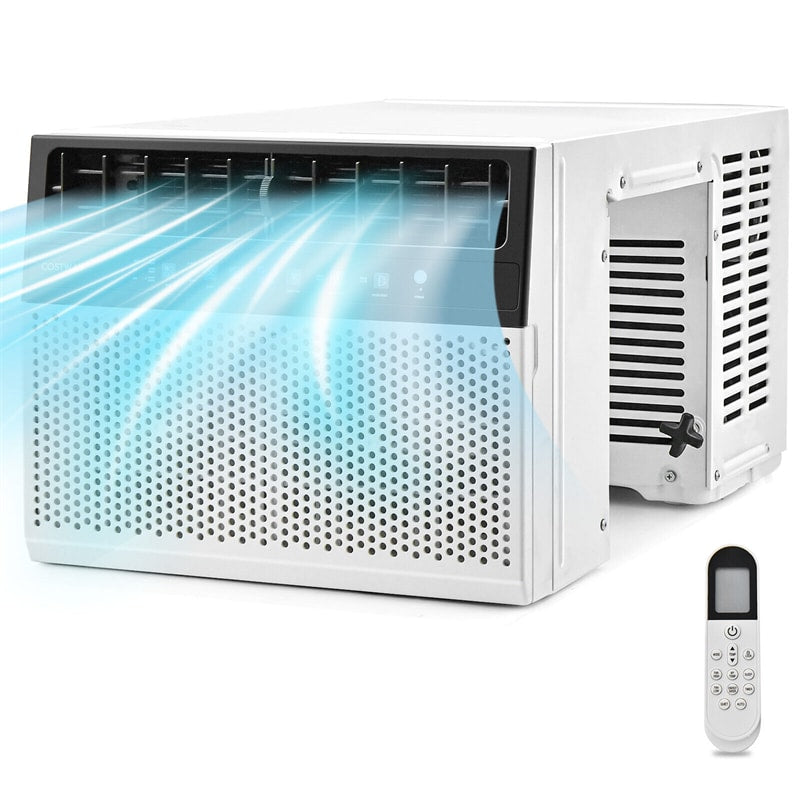 12000 BTU Saddle Window Air Conditioner Over-the-Sill AC unit with Energy Saver Modes, Remote & LED Control Panel