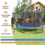 12FT Recreational Trampoline ASTM Approved Large Trampoline with Safety Enclosure Net Ladder Basketball Hoop & Ballpump