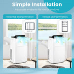 13,000 BTU Portable Air Conditioner Smart WiFi Enabled 4-in-1 AC Unit with Cool, Fan, Dehumidifier, Heater, Remote Control & Window Kit