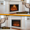 23" Electric Fireplace Insert 1400W Recessed Freestanding Fireplace Heater with Remote Control & Adjustable Flame