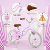 14" Kids Bike Toddler Bicycle Girls Boys Bike for 3-8 Years Old with Training Wheels Adjustable Seat Removable Basket