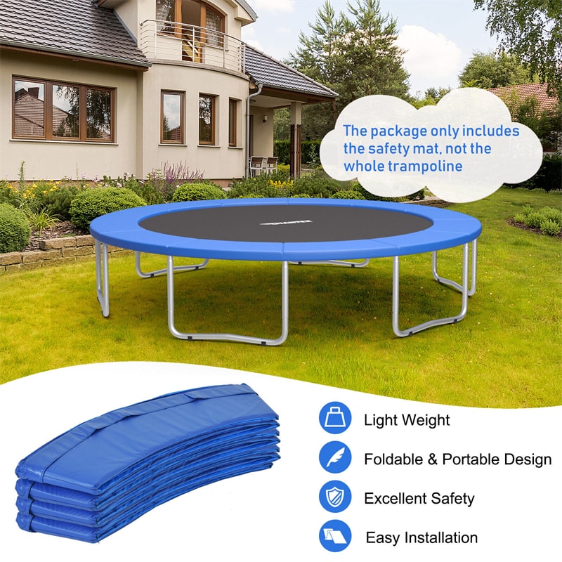 14FT Trampoline Replacement Safety Pad Water-Resistant Universal Round Trampoline Spring Cover