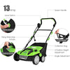 2-in-1 Electric Corded Lawn Dethatcher 15-Inch 13Amp Lawn Scarifier with 5 Cutting Heights, 13.5 Gallon Collection Bag & 2 Removable Blades