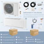 17000 BTU Ductless Mini Split Air Conditioner 21 SEER2 208-230V AC Unit with Heat Pump & Remote Control