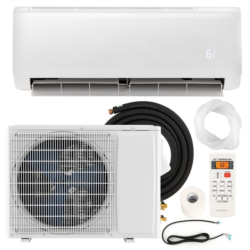 18000 BTU Mini Split Air Conditioner 21 SEER2 208-230V Ductless AC Unit with Heat Pump & Remote Control